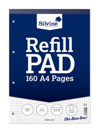 Refill Pad A4 Blue 5mm Square 80 Sheet 6pk
