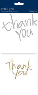 Simon Elvin Thank You Card Twin Pack Text 6pk