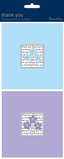 Simon Elvin Thank You Card Twin Pack Flowers 6pk