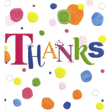 Simon Elvin Thank You Card Twin Pack Dots 6pk