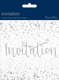 Simon Elvin Invitation Open Silver/White 6pk