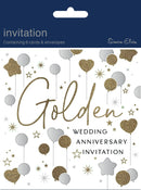 Simon Elvin Invitation Gold Anniversary 6pk