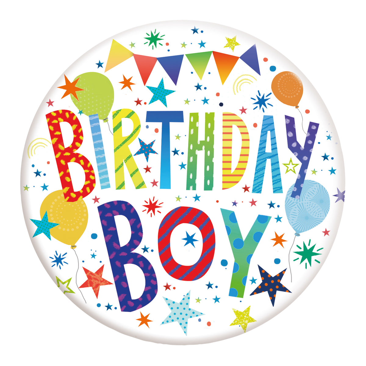Birthday Boy Blue Jumbo Badge 150mm