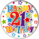 21th Birthday Jumbo Badge 150mm