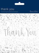 Simon Elvin Thank You Card Silver/White 6pk