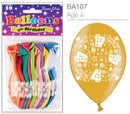 Age 4 Latex Balloons 9" 10pk