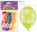 Age 40 Latex Balloons 9" 10pk