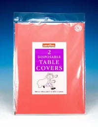 Caroline 2 Pack Tablecover Red Square 90cm