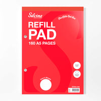 Refill Pad A5 Feint Margin 160 Pages 6pk