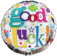 18" Good Luck Round Foil Balloon