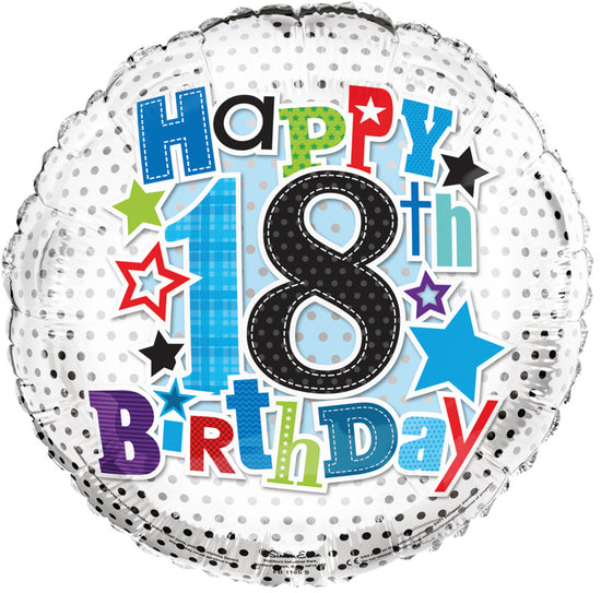 Age 18 Happy Birthday 18" Foil Balloon