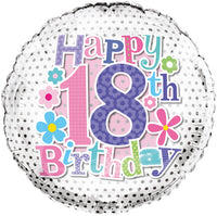 Simon Elvin Age 18 Floral 18" Foil Balloon