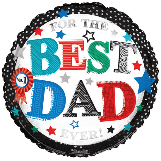 Best Dad Ever Round 18" Foil Balloon