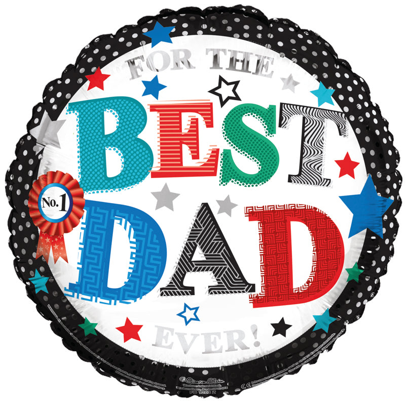 Best Dad Ever Round 18" Foil Balloon