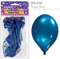 Satin Royal Blue 11" Latex Balloons 8pk
