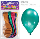 Satin Assorted Colours 11" Latex Balloons 8pk