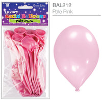 Satin Pale Pink 11" Latex Balloons 8pk