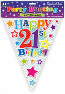 Happy 21st Birthday Flag Bunting 12ft
