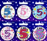 Age 5 Mix Small Badges 55mm 6pk
