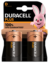 Duracell 2 Pack Batteries D