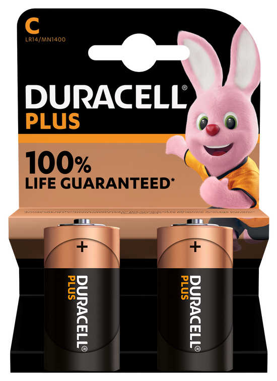 Duracell 2 Pack Batteries C