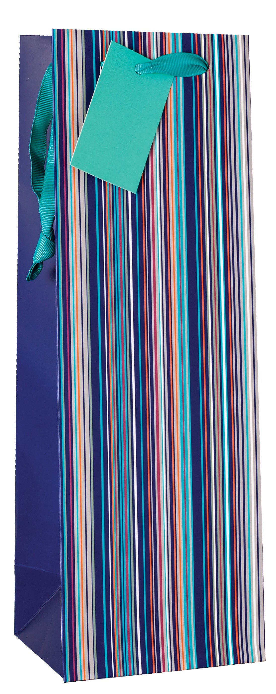 Simon Elvin Gift Bag Blue Stripes Bottle 6pk