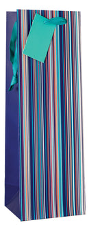 Simon Elvin Gift Bag Blue Stripes Bottle 6pk