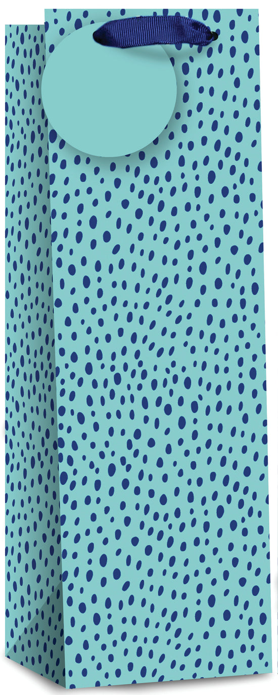 Simon Elvin Gift Bag Blue Spots Bottle 6pk