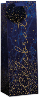 Simon Elvin Gift Bag Navy Gold Stars Bottle 6pk