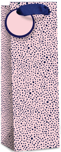 Simon Elvin Gift Bag Pink & Blue Spots Bottle 6pk