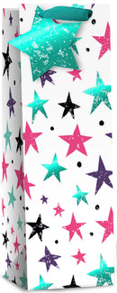 Simon Elvin Gift Bag Teal Stars Bottle 6pk