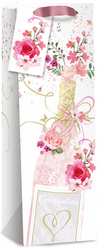 Simon Elvin Gift Bag Floral Champagne Bottle 6pk