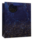 Simon Elvin Gift Bag Navy Gold Stars Medium 6pk
