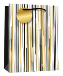 Simon Elvin Gift Bag Black/Gold Stripes Medium 6pk