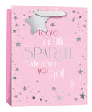 Simon Elvin Gift Bag Pink Sparkle Medium 6pk