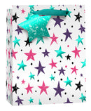 Simon Elvin Gift Bag Teal Stars Medium 6pk