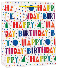 Simon Elvin Gift Bag Birthday Blue Large 6pk