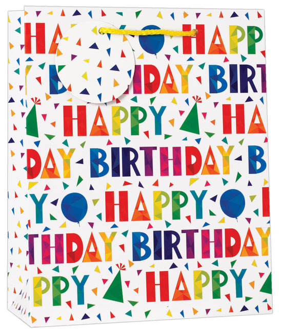Simon Elvin Gift Bag Birthday Blue Large 6pk