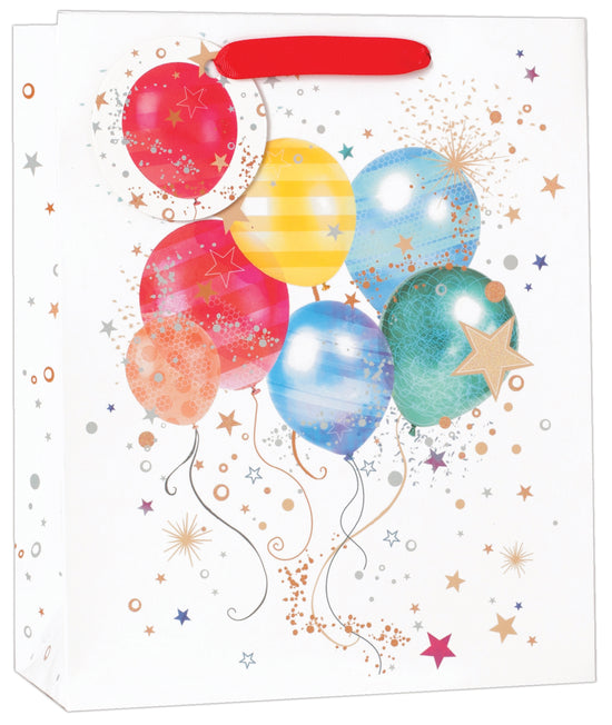 Simon Elvin Gift Bag Balloons & Stars Large 6pk