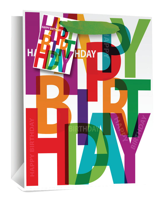 Happy Birthday Large Gift Bags 6pk