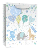 Simon Elvin Gift Bag Baby Boy Animals Large 6pk