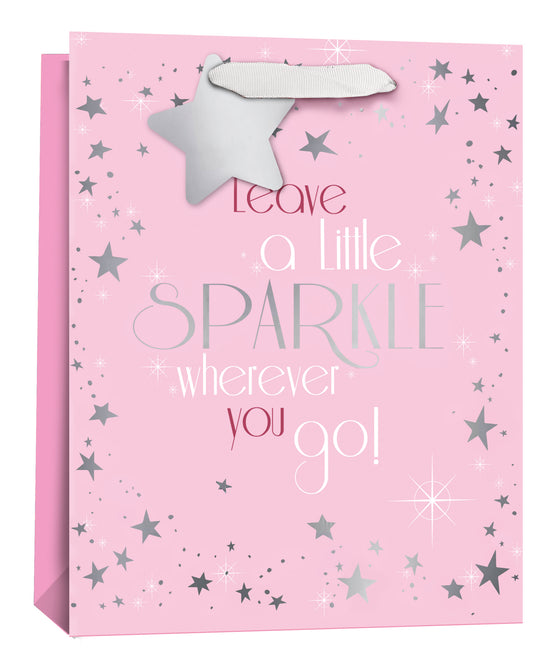 Simon Elvin Gift Bag Pink Sparkle Large 6pk