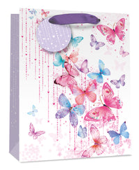 Simon Elvin Gift Bag Pink Butterflies Large 6pk