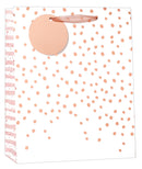 Simon Elvin Gift Bag Rose Gold Spots Large 6pk