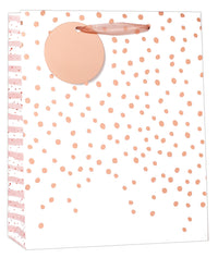 Simon Elvin Gift Bag Rose Gold Spots Large 6pk