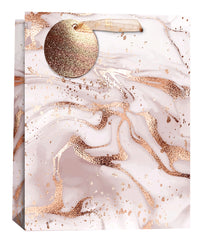 Simon Elvin Gift Bag Rose Gold Swirls Large 6pk