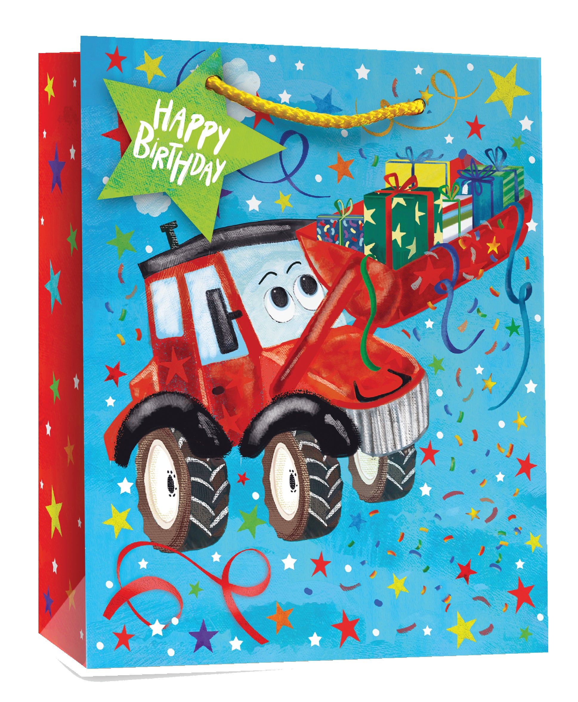 Simon Elvin Gift Bag Tractor Large 6pk