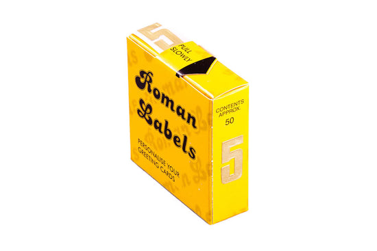 Roman Labels Gold Number 5 50pk