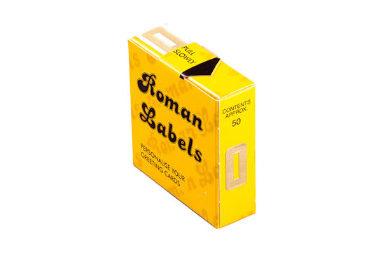 Roman Labels Gold Number 0 50pk