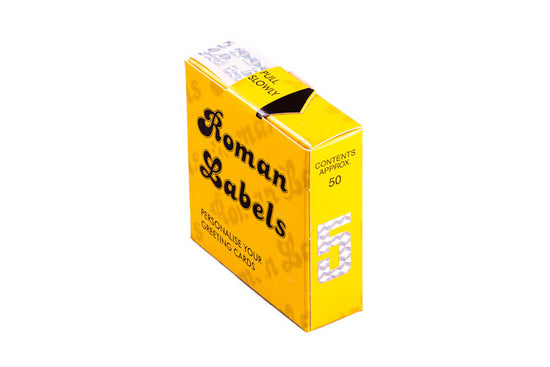 Roman Labels Silver Number 5 50pk